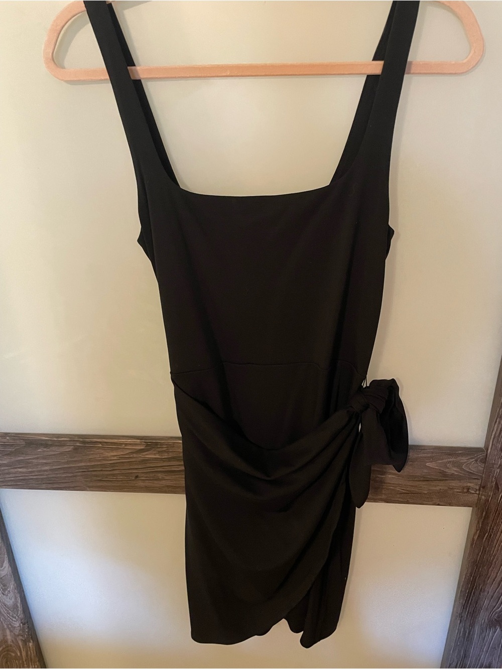 Wilfred Black Mini Dress with Side Tie